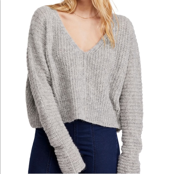 Free People Sweaters - NWT Free People moonbeam grey sweater xs